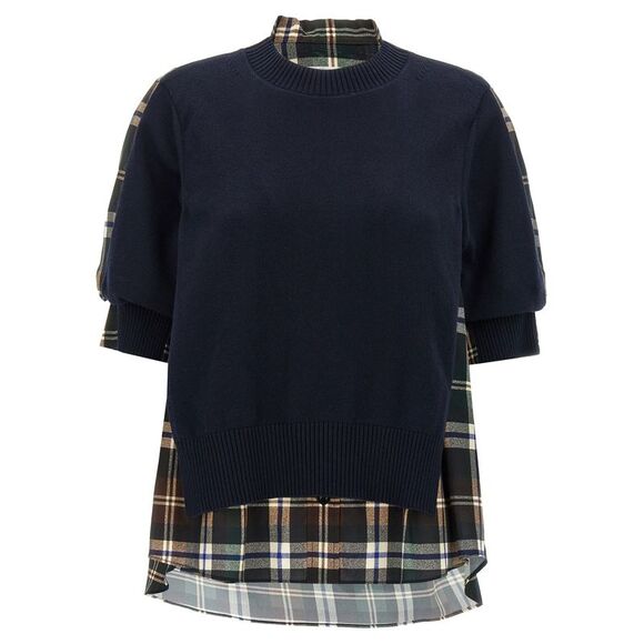 Sacai Women Knitted Panel Shirt